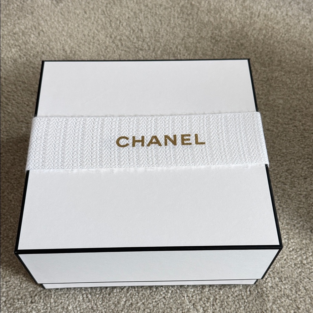 Chanel White Box with Gold Accents